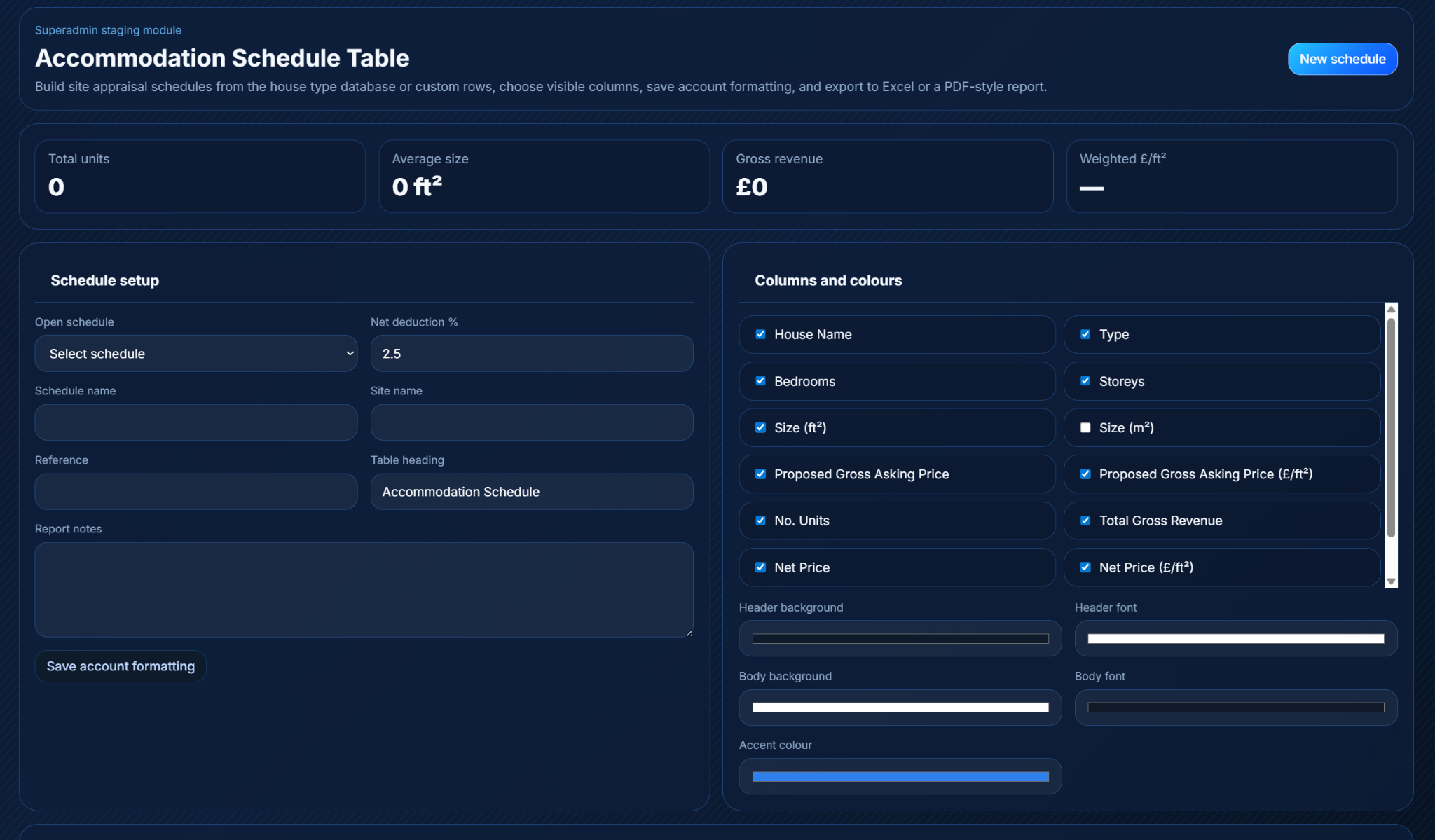 Promarks Intel accommodation schedule builder